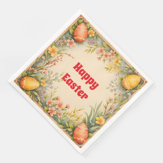 Ostereier Vintag Trendy Collection Serviette (Ecke)