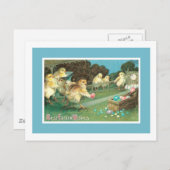 Ostereier Vintage Bowlinge Feiertagspostkarte (Vorne/Hinten)