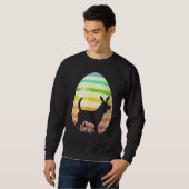 Ostereier Vintager Stil Beagle Ostern Sweatshirt (Vorne ganz)