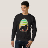 Ostereier Vintager Stil Sheltie Dog Ostern Sweatshirt (Vorne ganz)