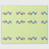 Ostereier von Multicolor in Grün Geschenkpapier (Flach)