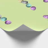 Ostereier von Multicolor in Grün Geschenkpapier (Ecke)
