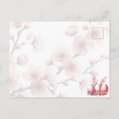 Ostereier Wasserfarbe Kätzchen Blüten Postkarte (Rückseite)