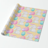 Ostereier Wasserfarben Bunny Spring Pattern Geschenkpapier (Ungerollt)