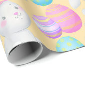 Ostereier Wasserfarben Bunny Spring Pattern Geschenkpapier (Rolleneckpunkt)