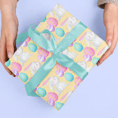 Ostereier Wasserfarben Bunny Spring Pattern Geschenkpapier