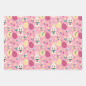 Ostereier Wasserfarben Bunny Spring Pattern Geschenkpapier Set (Vorderseite 2)