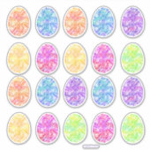 Ostereier Wasserfarbenkreuzungen Aufkleber (Vorderseite)