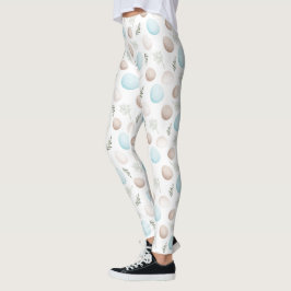 Ostereier Weißes Pastellmuster Leggings