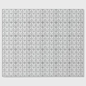 Ostereier Zickzack Schwarz und Weiß glücklich Oste Geschenkpapier (Flach)