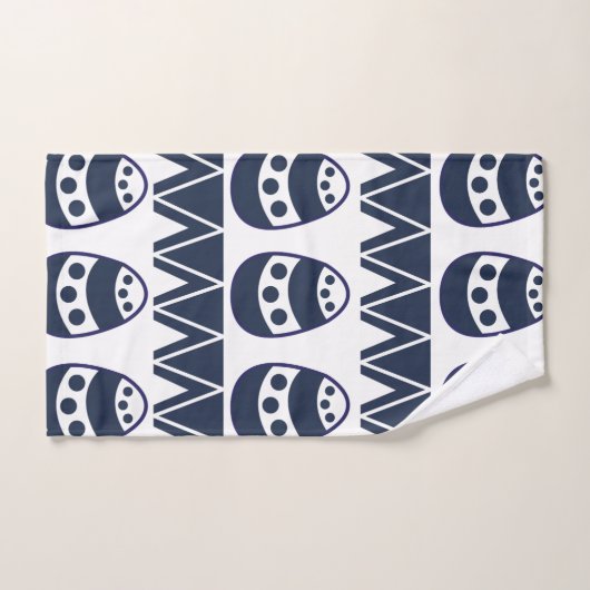 Ostereier Zickzack Streifen glückliche Ostermuster Badhandtuch Set (Handtuch)