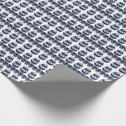 Ostereier Zickzack Streifen glückliche Ostermuster Geschenkpapier (Ecke)