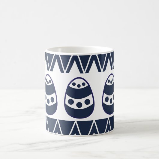 Ostereier Zickzack Streifen glückliche Ostermuster Kaffeetasse (Mittel)