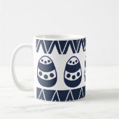 Ostereier Zickzack Streifen glückliche Ostermuster Kaffeetasse (Links)