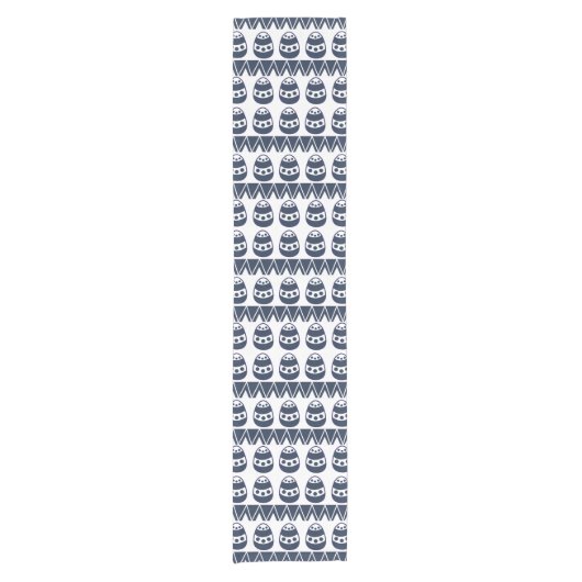 Ostereier Zickzack Streifen glückliche Ostermuster Kurzer Tischläufer (Vorderseite)