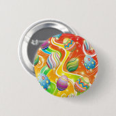 Ostereier Ziergestaltung Button (Vorne & Hinten)