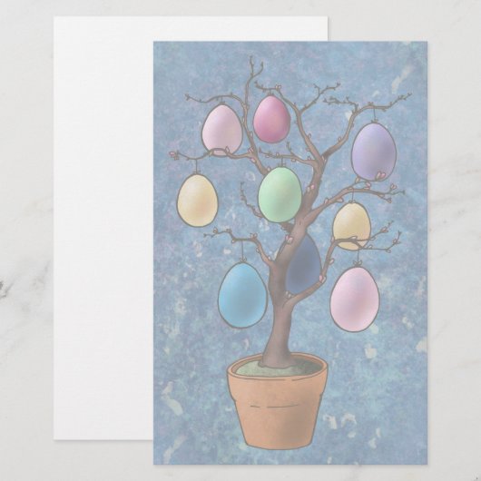 Ostereierbaum Briefpapier (Vorne/Hinten)