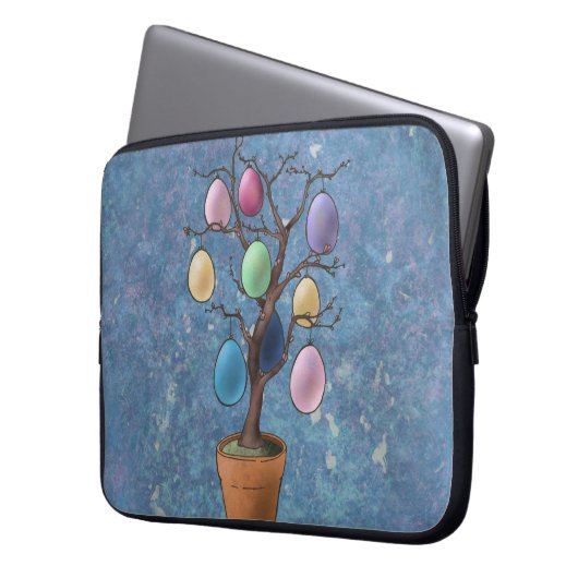 Ostereierbaum Laptopschutzhülle (Vorderseite Links)