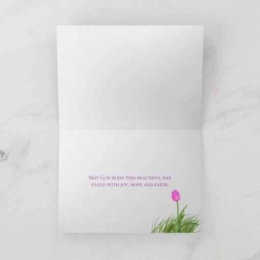 Ostereierbonbons im Vogelnest Karte (Innenseite)