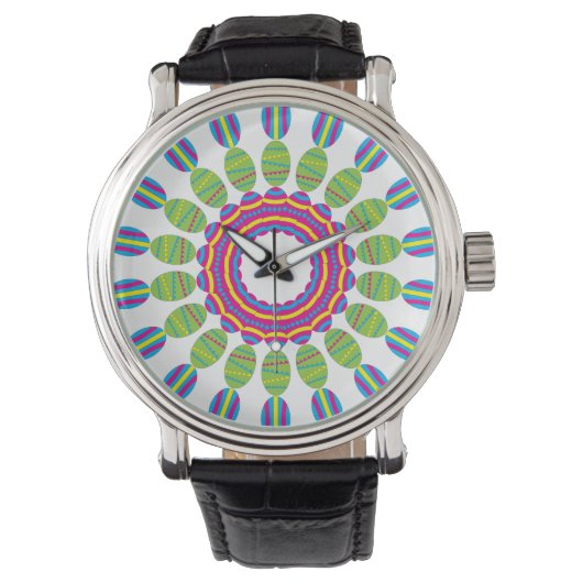 Ostereierdesign Armbanduhr (Vorderseite)