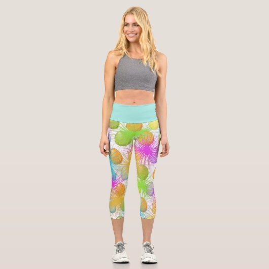 Ostereierdesign Capri Leggings (Vorderseite)