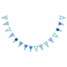 Ostereierhammer mit Blumenmotiven Wimpelkette