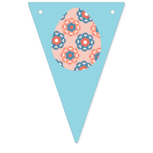 Ostereierhammer mit Blumenmotiven Wimpelkette (Zweite Fahne)