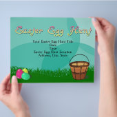 Ostereierjagd, 3 Eier mit Korb Flyer (Hand)