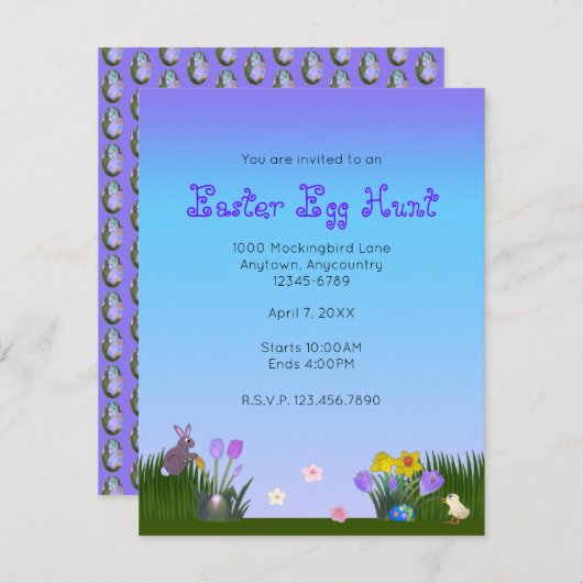 Ostereierjagd 4,25 Zoll bis 5,5 Zoll Save The Date (Vorne/Hinten)