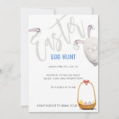 Ostereierjagd Aquarellbilder Einladung (Vorderseite)