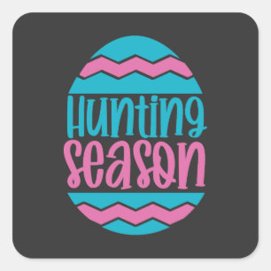 Ostereierjagd. Celebrate Quadratischer Aufkleber