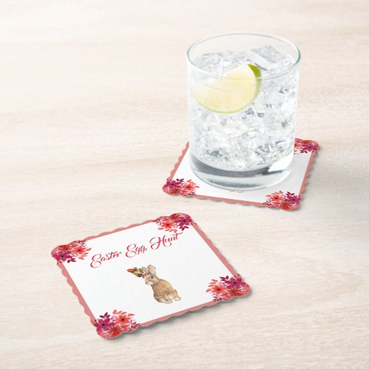 Ostereierjagd der Kinder - Sonnenblumenrahmen Untersetzer (Vor Ort)