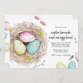 Ostereierjagd Einladung Brunch Frühlingsfest feier (Vorne/Hinten)