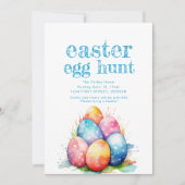 Ostereierjagd Einladung mit Korb (Vorderseite)