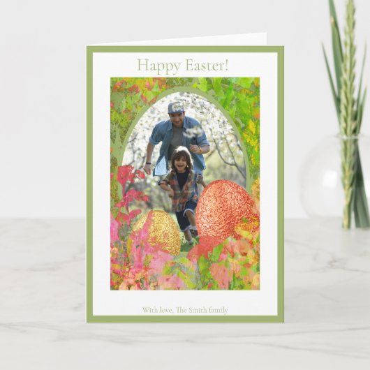 Ostereierjagd Feiertagskarte (Vorderseite)