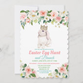 Ostereierjagd Floral Wasserfarbe Einladung (Vorderseite)