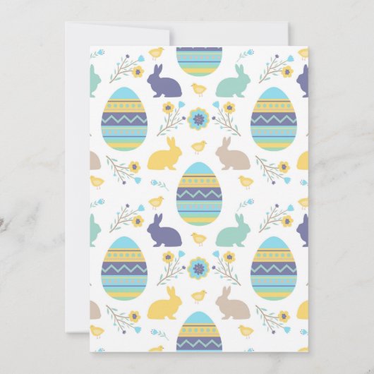 Ostereierjagd, Frühling, Sonne, Mädchen Geburtstag Einladung (Rückseite)