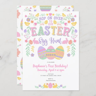 Ostereierjagd, Frühling, Sonne, Mädchen Geburtstag Einladung