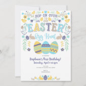 Ostereierjagd, Frühling, Sonne, Ostern Party Einladung (Vorderseite)