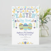 Ostereierjagd, Frühling, Sonne, Ostern Party Einladung (Stehend Vorderseite)