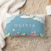 Ostereierjagd, Frühlingsferien Papercut Name Lendenkissen (Decke)