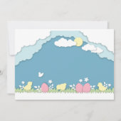 Ostereierjagd, Frühlingsferien Paperschnitt Art p Karte (Rückseite)