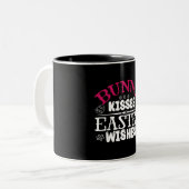 Ostereierjagd - Glück Zweifarbige Tasse (Vorderseite Links)