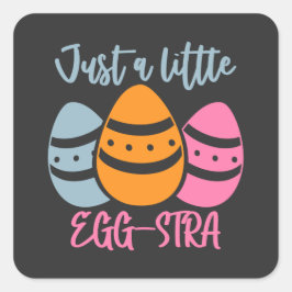 Ostereierjagd. Hare Quadratischer Aufkleber