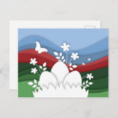 Ostereierjagd im Frühjahr Blume Natur Postkarte (Vorne/Hinten)