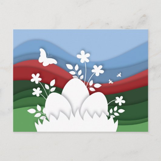 Ostereierjagd im Frühjahr Blume Natur Postkarte (Vorderseite)