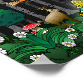 Ostereierjagd im Wald Poster (Ecke)