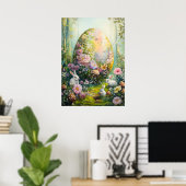 Ostereierjagd in Fantasy Forest Poster (Heimbüro)