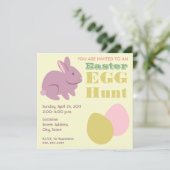 Ostereierjagd - Lila Sonnenbad Einladung (Stehend Vorderseite)