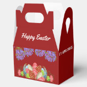 Ostereierjagd Lilac Wasserfarbe Blüten Grüne Geschenkschachtel (Geöffnet)